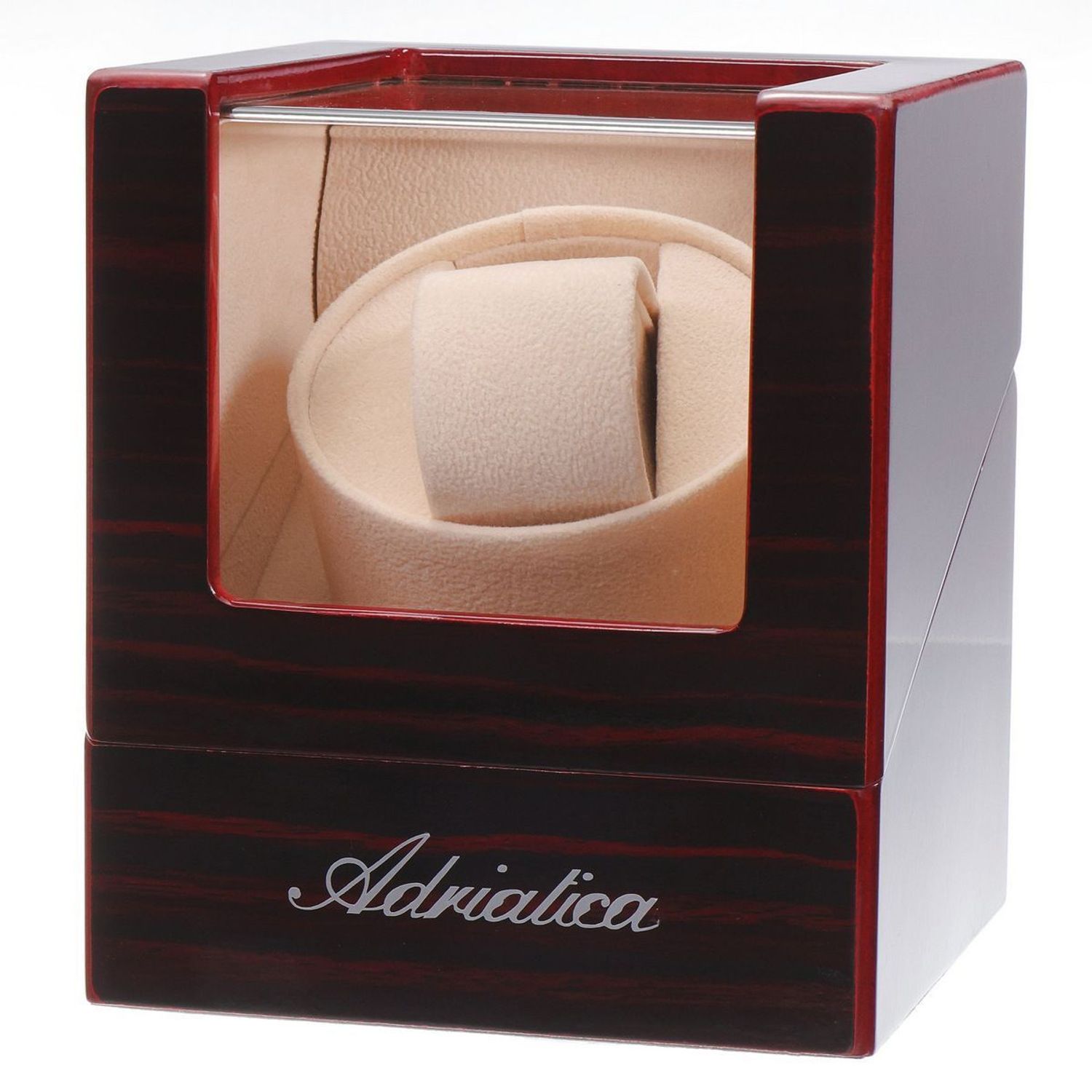 Rotomat Apella marki Adriatica – elegancki drewniany automat do jednego zegarka mechanicznego. Cicha praca, zasilanie USB, cykle 36 minut, luksusowe wykończenie.1.jpg